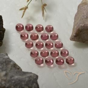 Pedras preciosas de Granada Almandina vermelho médio natural de 3.84 ct, Redondo, Transparente