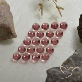 Pedras preciosas de Granada Almandina vermelho médio natural de 3.84 ct, Redondo, Transparente
