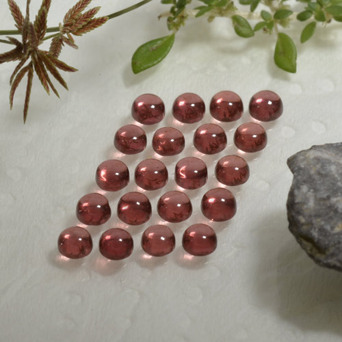 Pedras preciosas de Granada Almandina framboesa vermelha natural de 4.00 ct, Corte Redondo, Transparente