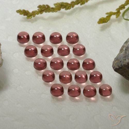 Pedras preciosas de Granada Almandina vermelho médio natural de 3.97 ct, Redondo, Transparente