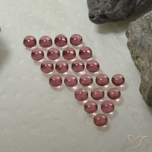 Pedras preciosas de Granada Almandina vermelho médio natural de 4.20 ct, Redondo, Transparente