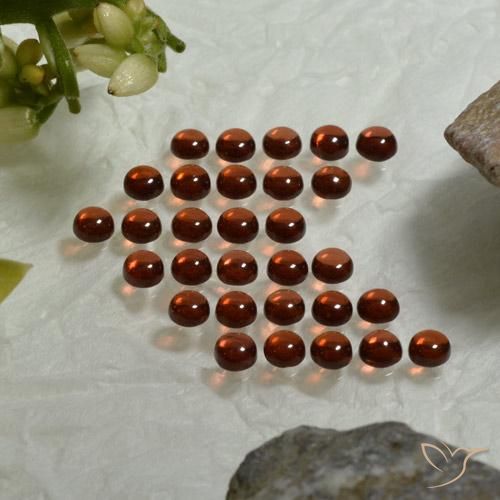 Pedras preciosas de Granada Almandina vermelho médio natural de 5.00 ct, Redondo, Transparente