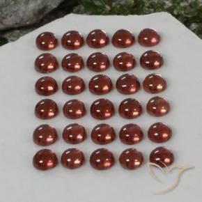 Pedras preciosas de Granada Almandina Vermelho Carmesim Profundo natural de 5.04 ct, Redondo, Transparente