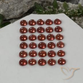 Pedras preciosas de Granada Almandina Vermelho Carmesim Profundo natural de 5.04 ct, Redondo, Transparente