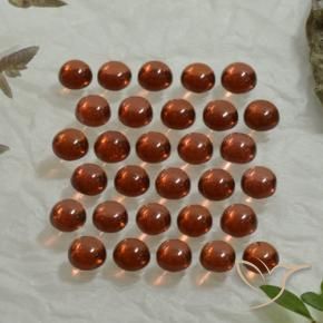 Pedras preciosas de Granada Almandina Vermelho Rosa Profundo natural de 4.98 ct, Corte Redondo, Transparente