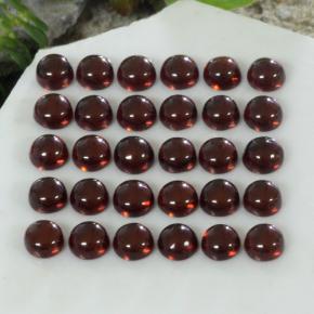 Pedras preciosas de granada almandina vermelho natural de 5,97 ct, corte redondo, transparente