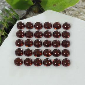Pedras preciosas de granada almandina vermelho natural de 5,97 ct, corte redondo, transparente