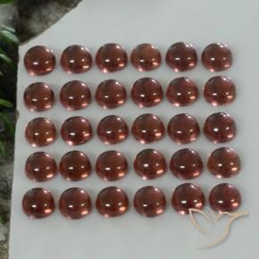 Pedras preciosas de Granada Almandina Vermelho escuro natural de 5.69 ct, Redondo, Transparente