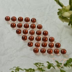 Pedras preciosas de Granada Almandina Vermelho Carmesim Profundo natural de 5.91 ct, Redondo, Transparente