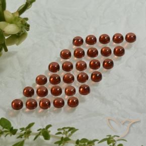 Pedras preciosas de Granada Almandina Vermelho Carmesim Profundo natural de 5.91 ct, Redondo, Transparente