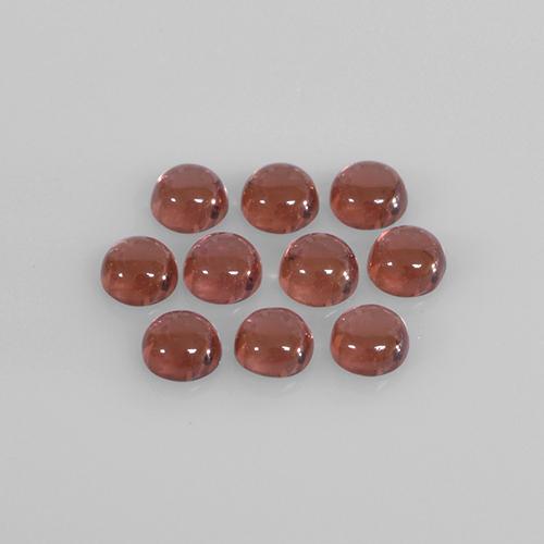 Pedras preciosas de granada almandina vermelho natural de 1,85 ct, corte redondo, transparente