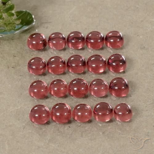Pedras preciosas de Granada Almandina Vinho Tinto Profundo natural de 4.15 ct, Redondo, Transparente