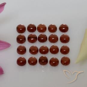 Pedras preciosas de Granada Almandina Vermelho escuro natural de 4.10 ct, Redondo, Transparente