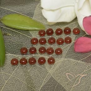 Pedras preciosas de Granada Almandina vermelho médio natural de 4.17 ct, Redondo, Transparente