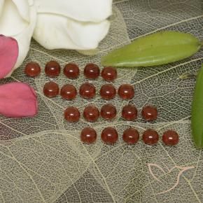 Pedras preciosas de Granada Almandina vermelho médio natural de 4.17 ct, Redondo, Transparente