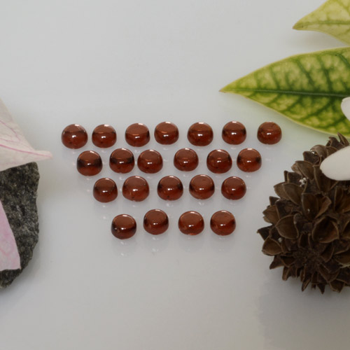 Pedras preciosas de Granada Almandina groselha vermelha natural de 4.46 ct, Corte Redondo, Transparente