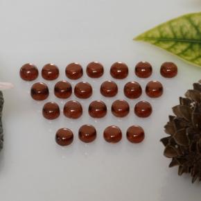 Pedras preciosas de Granada Almandina groselha vermelha natural de 4.46 ct, Corte Redondo, Transparente