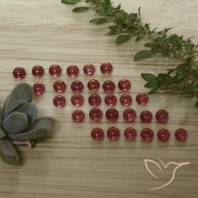 Pedras preciosas de Granada Almandina vermelho médio natural de 4.83 ct, Redondo, Transparente