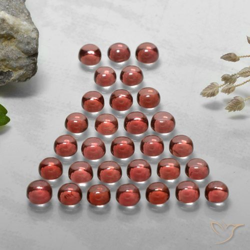 5.63ctw Natural Vermelho escuro Granada Almandina, Redondo, Transparente