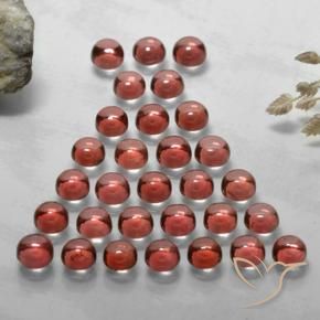 Pedras preciosas de Granada Almandina Vermelho escuro natural de 5.63 ct, Redondo, Transparente