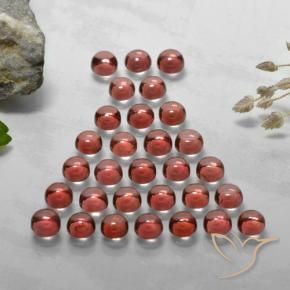 Pedras preciosas de Granada Almandina Vermelho escuro natural de 5.63 ct, Redondo, Transparente