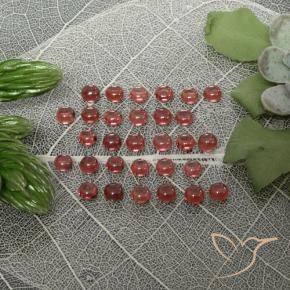 Pedras preciosas de Granada Almandina Vermelho Escarlate Claro natural de 5.95 ct, Redondo, Transparente