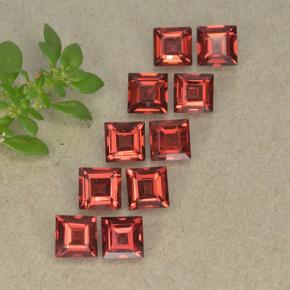 Pedras preciosas de Granada Almandina Vermelho natural de 4.25 ct, Quadrado, VVS-VS