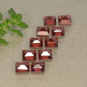 Pedras preciosas de Granada Almandina Vermelho natural de 4.25 ct, Quadrado, VVS-VS