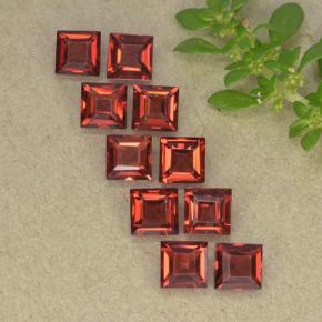 Pedras preciosas de Granada Almandina Vermelho escarlate natural de 4.03 ct, Quadrado, VVS-VS