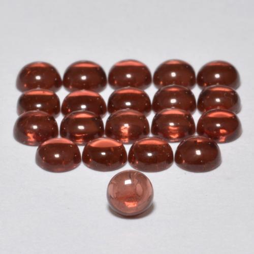 Pedras preciosas de Granada Almandina Vermelho escuro natural de 3,23 ct, Corte Redondo, Transparente