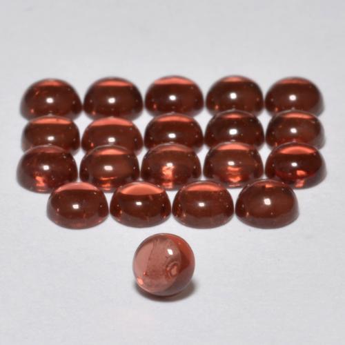 Pedras preciosas de Granada Almandina Vermelho escuro natural de 3,23 ct, Corte Redondo, Transparente