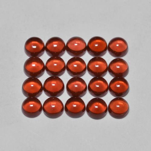 Pedras preciosas de Granada Almandina Vermelho brilhante natural de 3.94 ct, Corte Redondo, Transparente