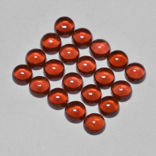 Pedras preciosas de Granada Almandina Vermelho brilhante natural de 3.94 ct, Corte Redondo, Transparente