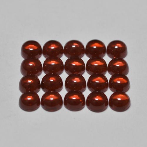 Pedras preciosas de Granada Almandina Vermelho brilhante natural de 3.94 ct, Corte Redondo, Transparente
