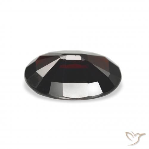 Granada Almandina Vermelho escuro Natural 3.57ct, oval, VVS-VS