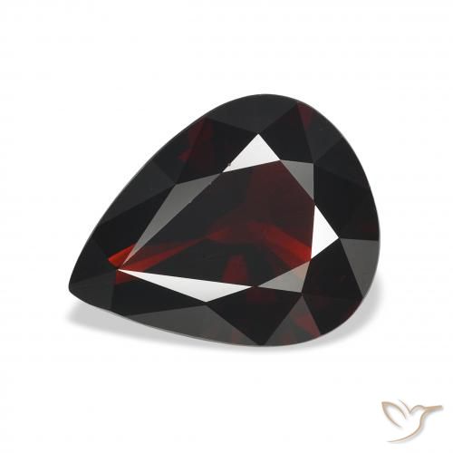 4.89ct Natural Vermelho escuro Granada Almandina, Formato de pêra, VVS-VS
