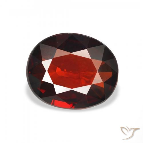 3.19ct Natural Vermelho escuro Granada Almandina, oval, VVS-VS
