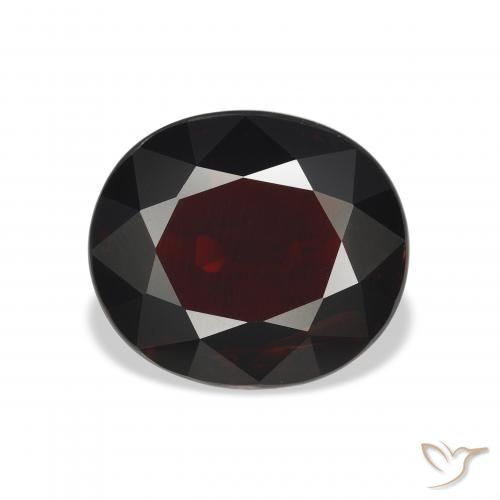 6.21ct Natural vermelho escuro Granada Almandina, oval, VS