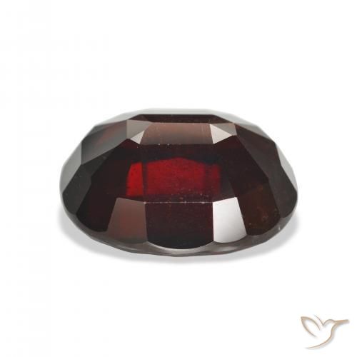 Granada Almandina vermelho escuro Natural 18.33ct, oval, VVS-VS