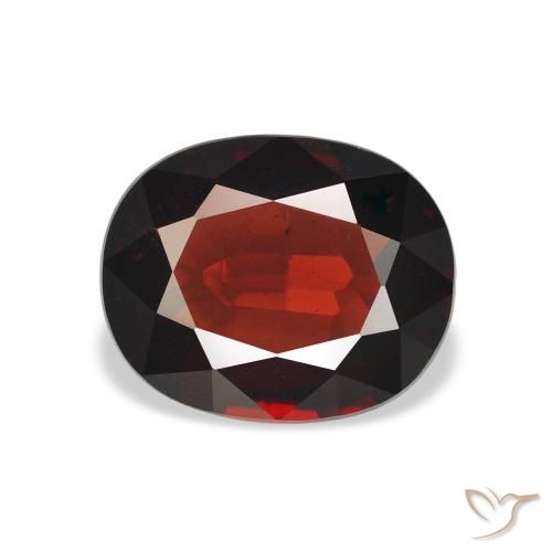 2.85ct Natural Vermelho escuro Granada Almandina, oval, VVS-VS
