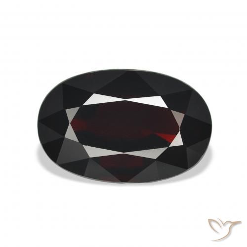 11.55ct Natural vermelho escuro Granada Almandina, oval, VVS-VS