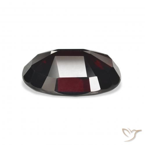 Granada Almandina vermelho escuro Natural 11.55ct, oval, VVS-VS