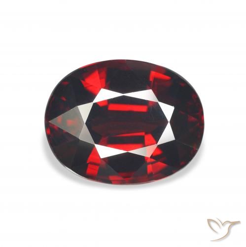 5.77ct Natural Vermelho escuro Granada Almandina, oval, VVS-VS