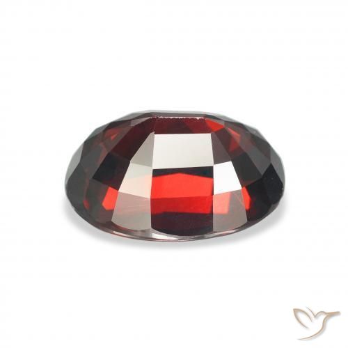Granada Almandina Vermelho escuro Natural 5.77ct, oval, VVS-VS