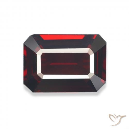 6.03ct Natural Vermelho escuro Granada Almandina, Corte Esmeralda, VVS-VS