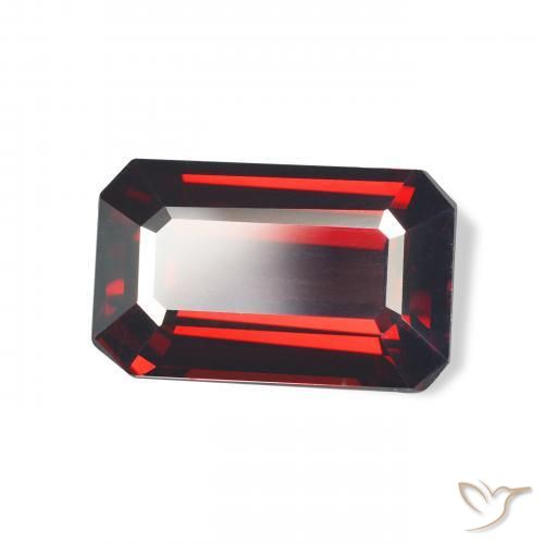 Granada Almandina Vermelho escuro Natural 6.40ct, Corte Octógono / Esmeralda, VVS-VS