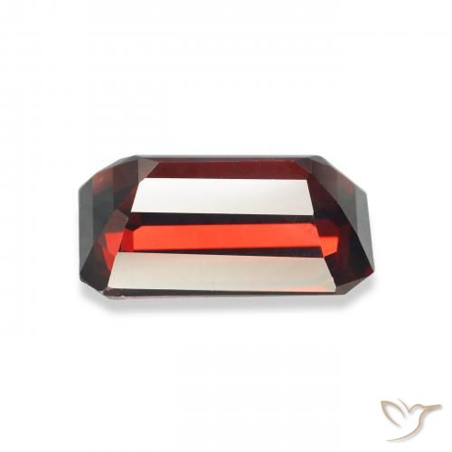 Granada Almandina Vermelho escuro Natural 6.40ct, Corte Octógono / Esmeralda, VVS-VS