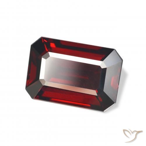 Granada Almandina Vermelho escuro Natural 5.50ct, Corte Octógono / Esmeralda, VVS-VS