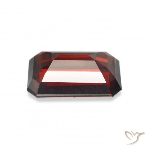 Granada Almandina Vermelho escuro Natural 5.50ct, Corte Octógono / Esmeralda, VVS-VS