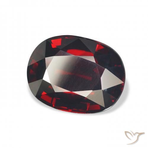 Granada Almandina Vermelho escuro Natural 8.86ct, oval, VS